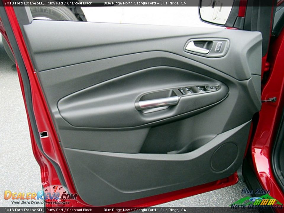 2018 Ford Escape SEL Ruby Red / Charcoal Black Photo #27