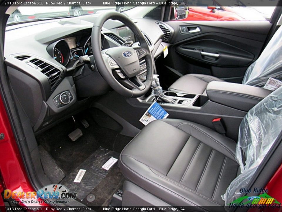 2018 Ford Escape SEL Ruby Red / Charcoal Black Photo #28