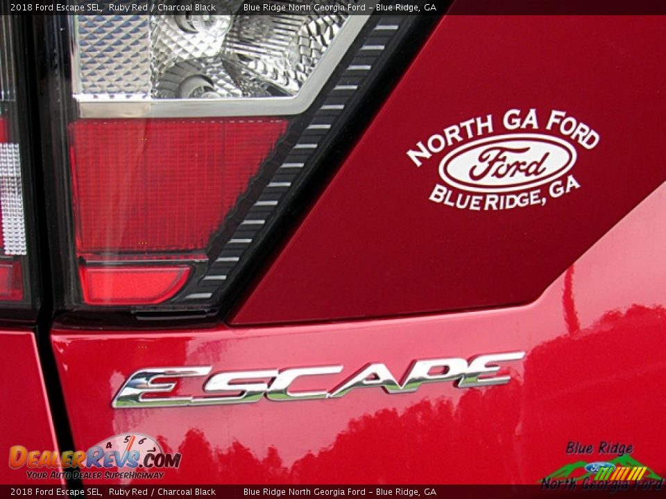 2018 Ford Escape SEL Ruby Red / Charcoal Black Photo #35