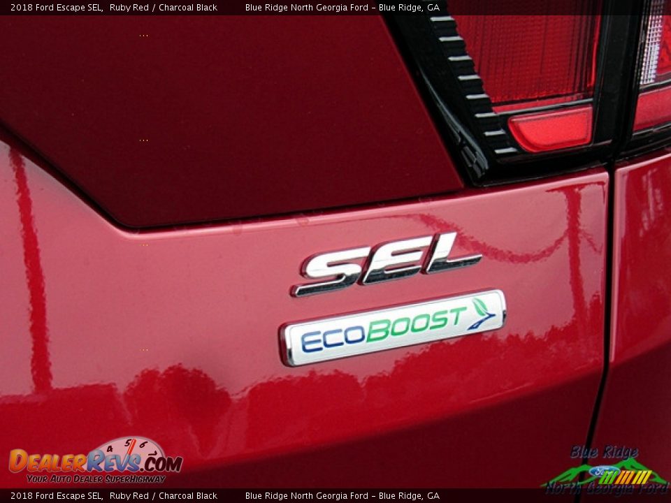 2018 Ford Escape SEL Ruby Red / Charcoal Black Photo #36