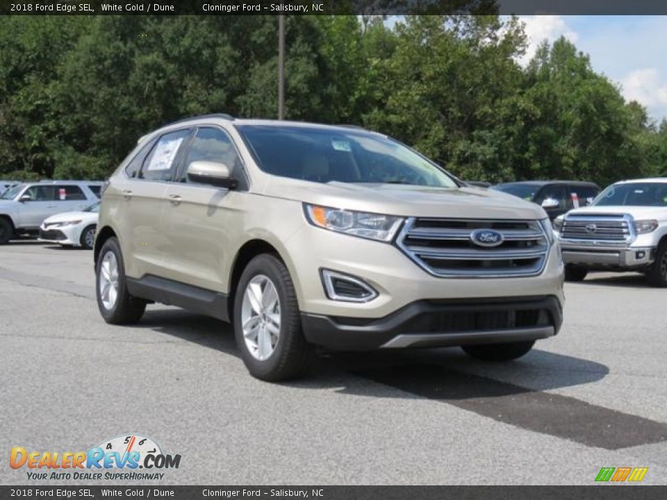 2018 Ford Edge SEL White Gold / Dune Photo #1