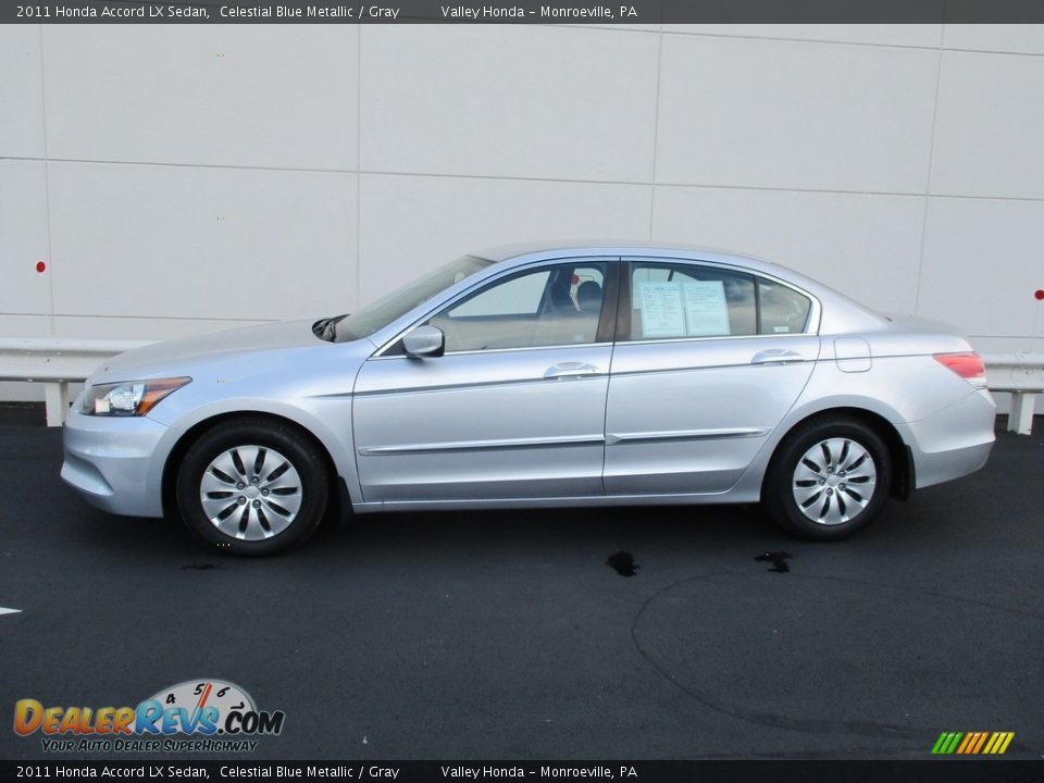 2011 Honda Accord LX Sedan Celestial Blue Metallic / Gray Photo #2