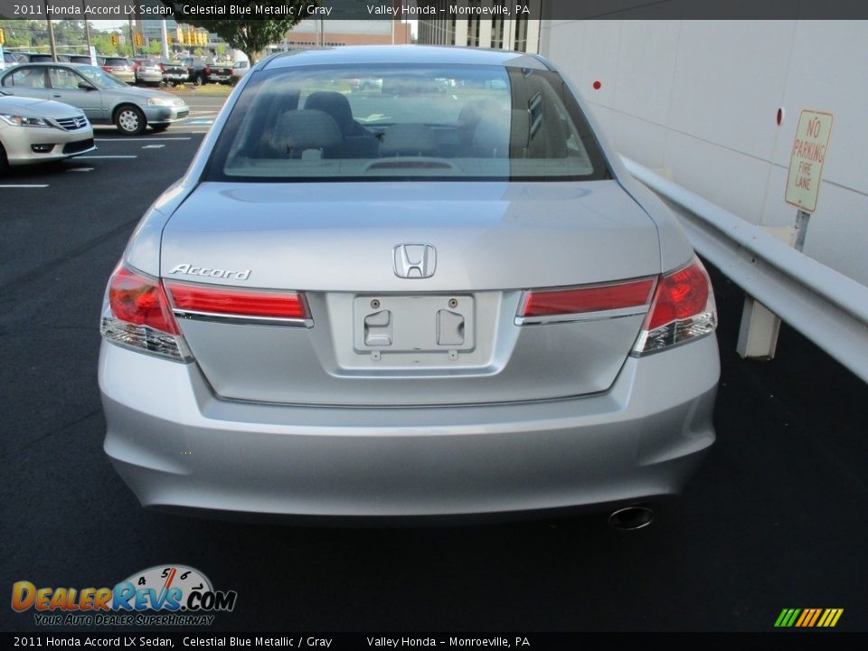 2011 Honda Accord LX Sedan Celestial Blue Metallic / Gray Photo #4