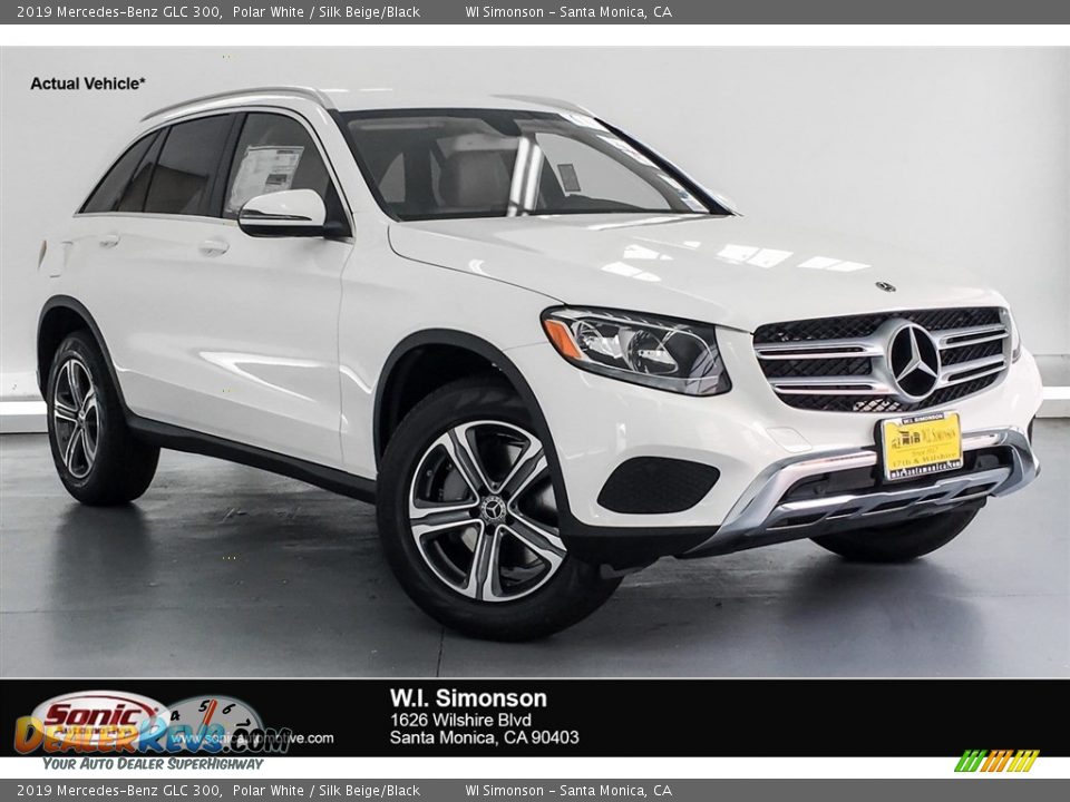 2019 Mercedes-Benz GLC 300 Polar White / Silk Beige/Black Photo #1