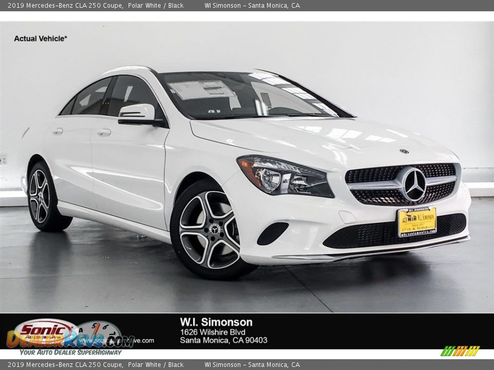 2019 Mercedes-Benz CLA 250 Coupe Polar White / Black Photo #1