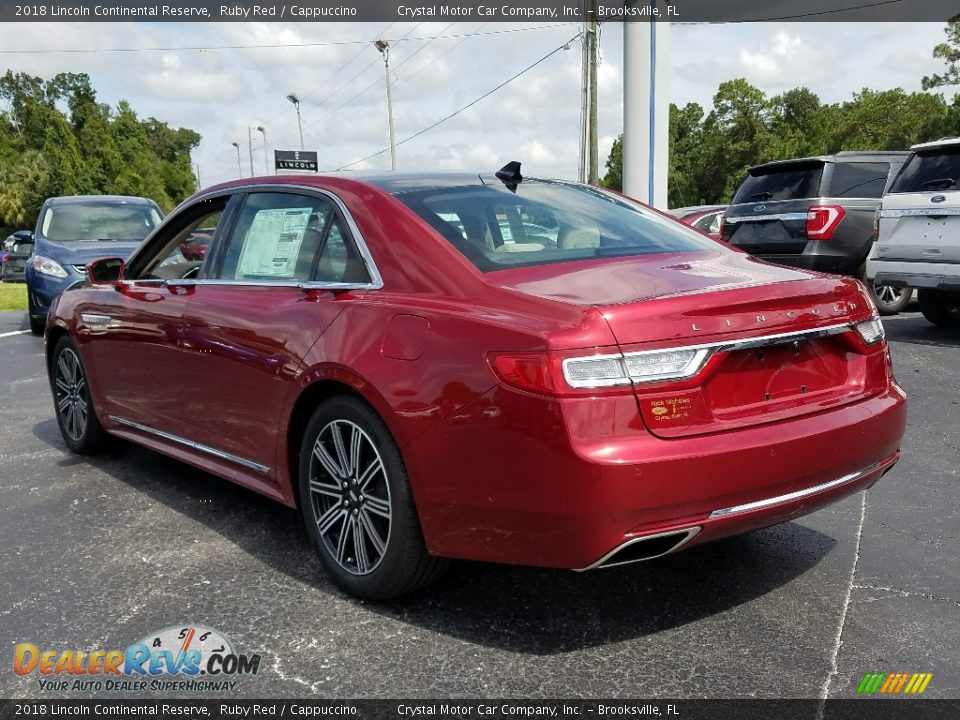 2018 Lincoln Continental Reserve Ruby Red / Cappuccino Photo #3