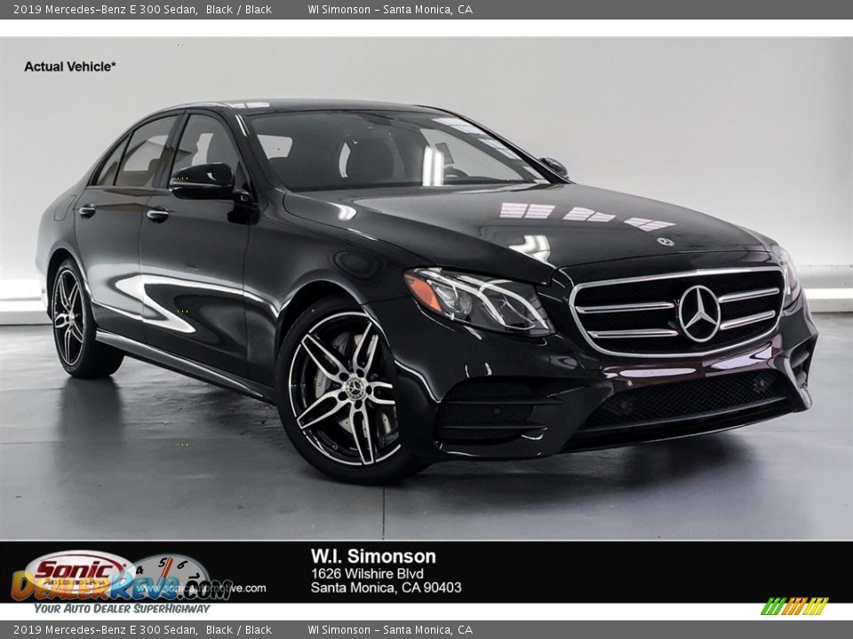 2019 Mercedes-Benz E 300 Sedan Black / Black Photo #1