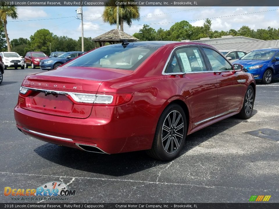 2018 Lincoln Continental Reserve Ruby Red / Cappuccino Photo #5