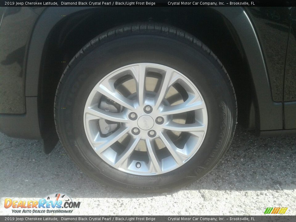 2019 Jeep Cherokee Latitude Diamond Black Crystal Pearl / Black/Light Frost Beige Photo #20