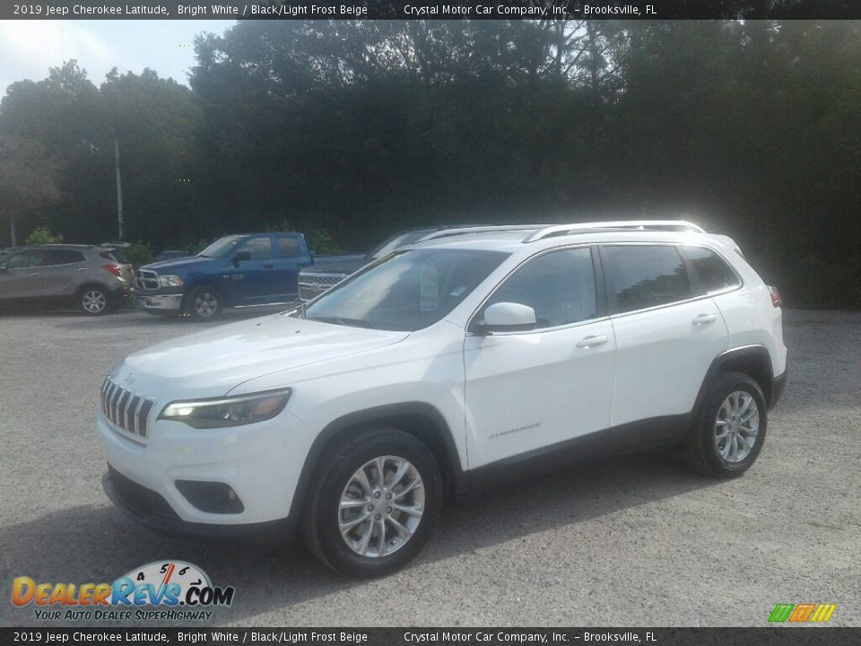 2019 Jeep Cherokee Latitude Bright White / Black/Light Frost Beige Photo #1