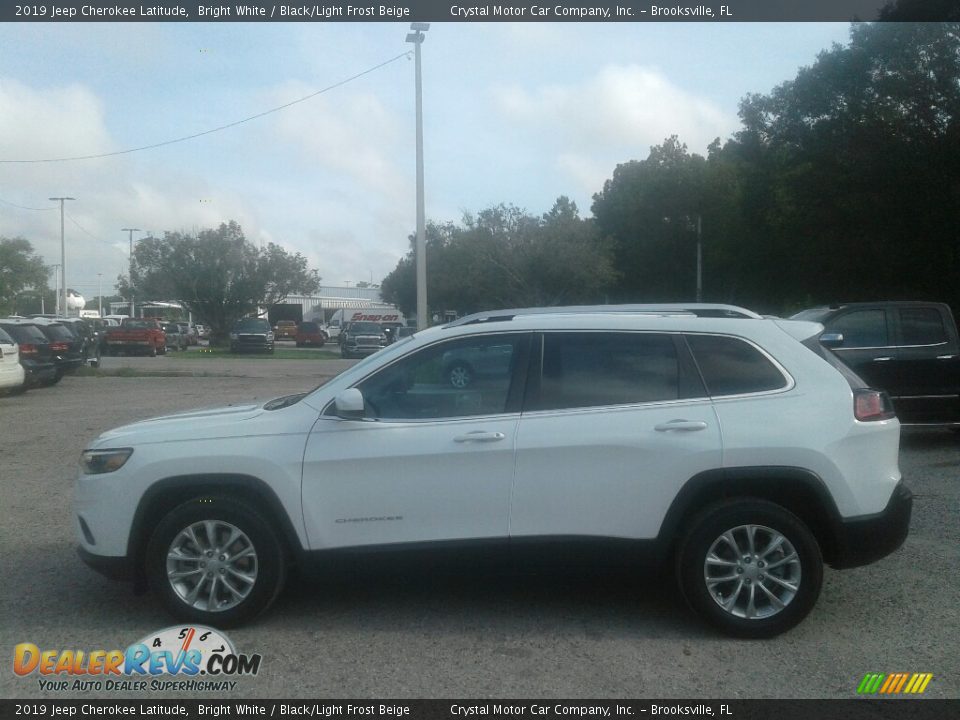 2019 Jeep Cherokee Latitude Bright White / Black/Light Frost Beige Photo #2