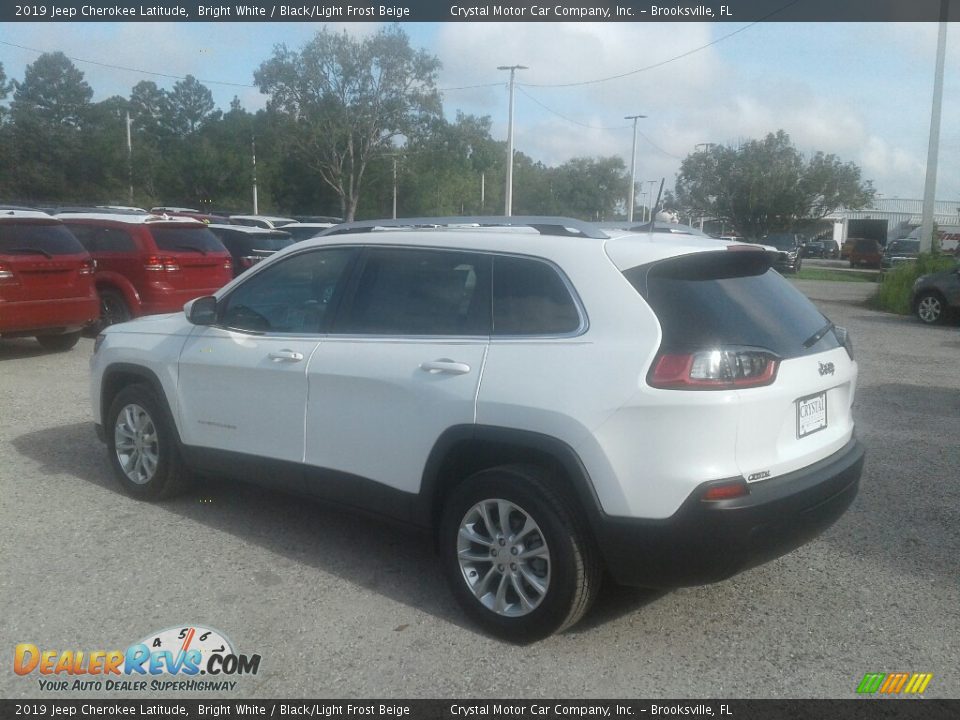 2019 Jeep Cherokee Latitude Bright White / Black/Light Frost Beige Photo #3