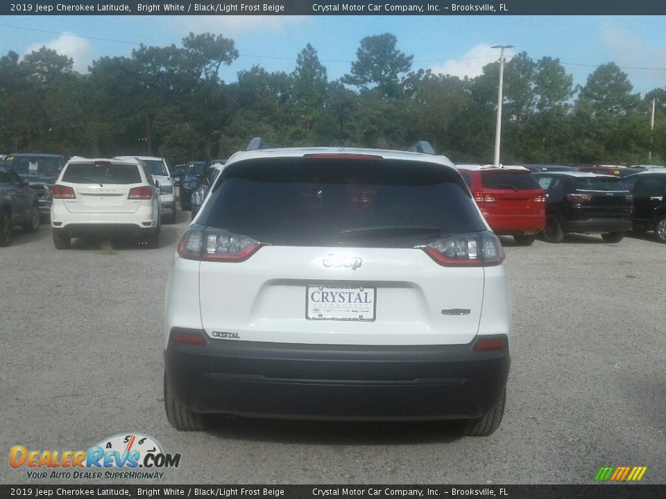 2019 Jeep Cherokee Latitude Bright White / Black/Light Frost Beige Photo #4