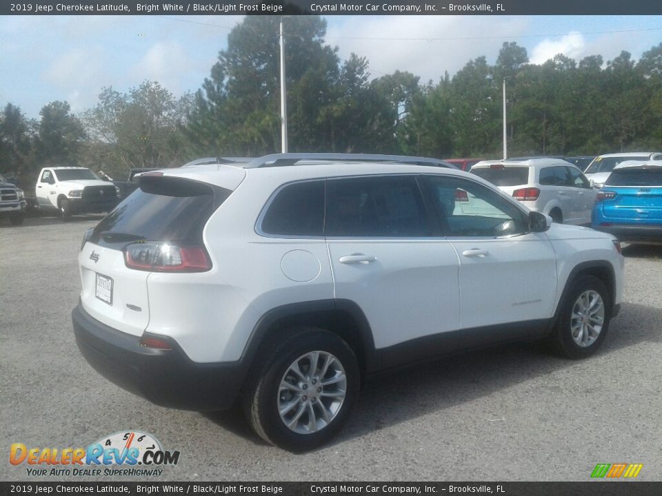 2019 Jeep Cherokee Latitude Bright White / Black/Light Frost Beige Photo #5