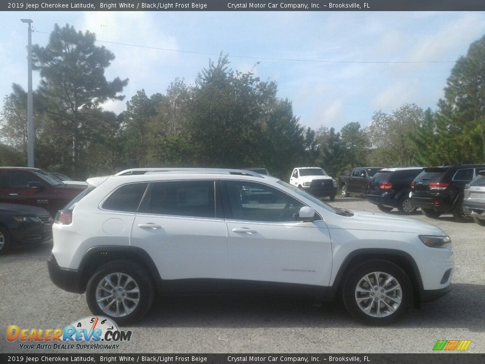 2019 Jeep Cherokee Latitude Bright White / Black/Light Frost Beige Photo #6