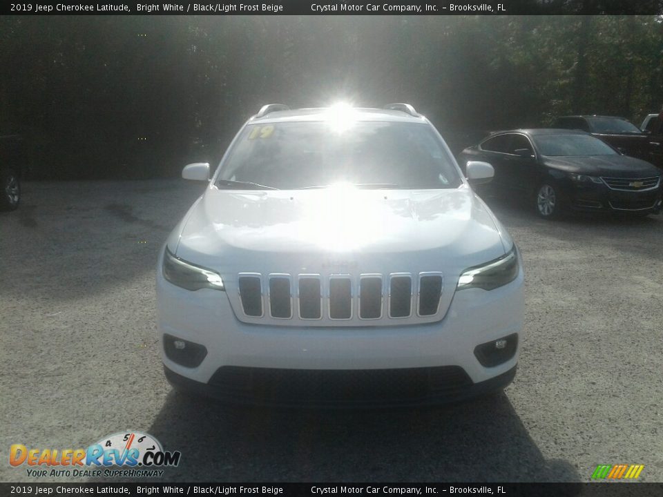 2019 Jeep Cherokee Latitude Bright White / Black/Light Frost Beige Photo #8