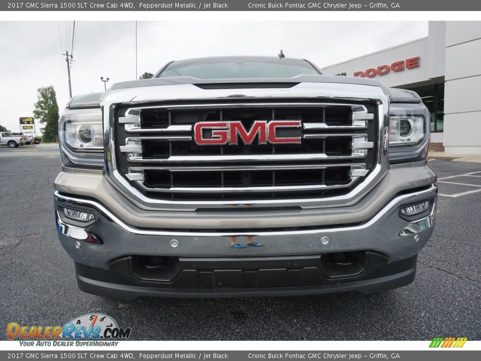 2017 GMC Sierra 1500 SLT Crew Cab 4WD Pepperdust Metallic / Jet Black Photo #2