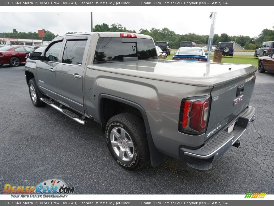 2017 GMC Sierra 1500 SLT Crew Cab 4WD Pepperdust Metallic / Jet Black Photo #11