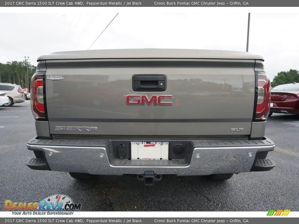 2017 GMC Sierra 1500 SLT Crew Cab 4WD Pepperdust Metallic / Jet Black Photo #12