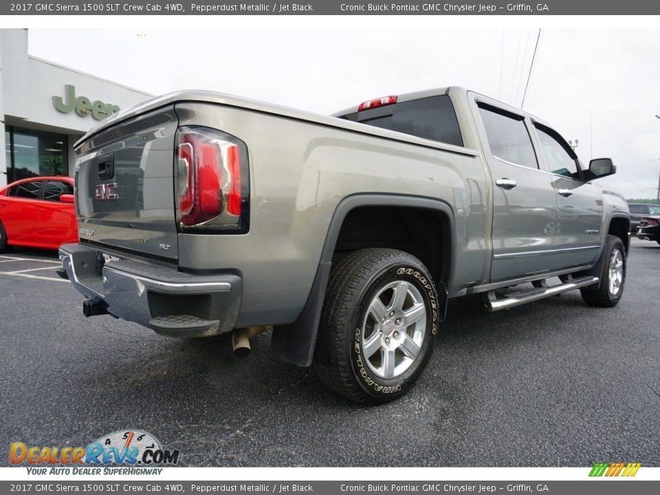 2017 GMC Sierra 1500 SLT Crew Cab 4WD Pepperdust Metallic / Jet Black Photo #13