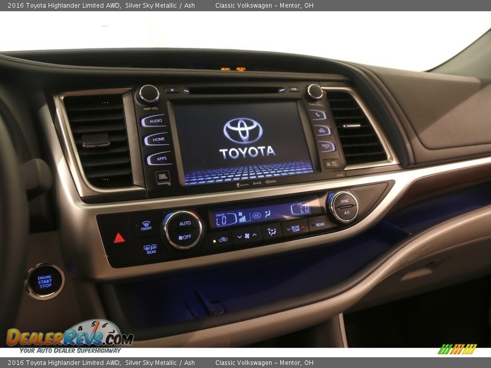 2016 Toyota Highlander Limited AWD Silver Sky Metallic / Ash Photo #10
