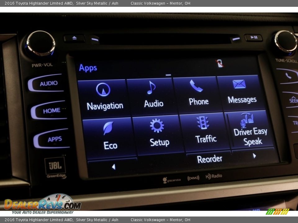 2016 Toyota Highlander Limited AWD Silver Sky Metallic / Ash Photo #12