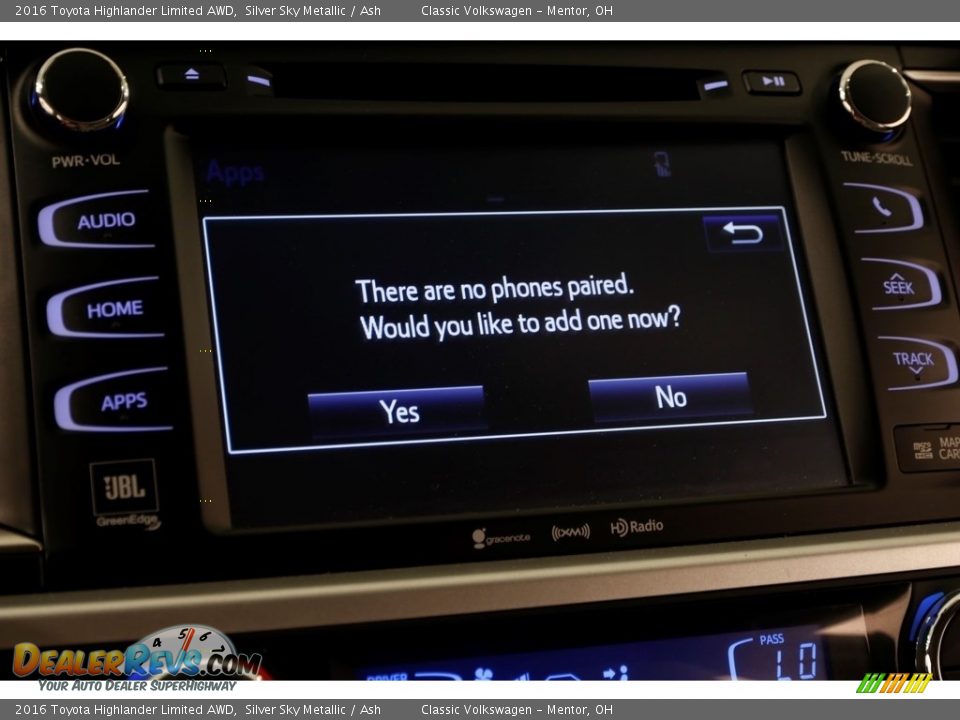 2016 Toyota Highlander Limited AWD Silver Sky Metallic / Ash Photo #13