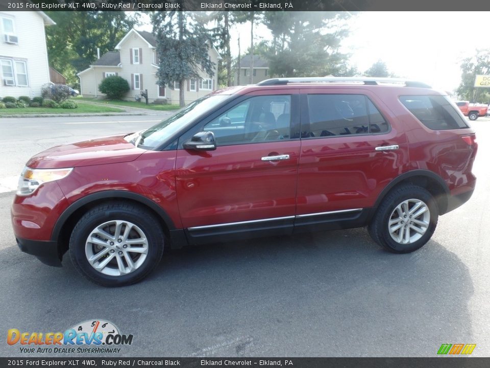 2015 Ford Explorer XLT 4WD Ruby Red / Charcoal Black Photo #4