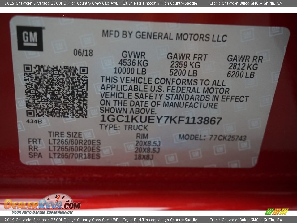 2019 Chevrolet Silverado 2500HD High Country Crew Cab 4WD Cajun Red Tintcoat / High Country Saddle Photo #17