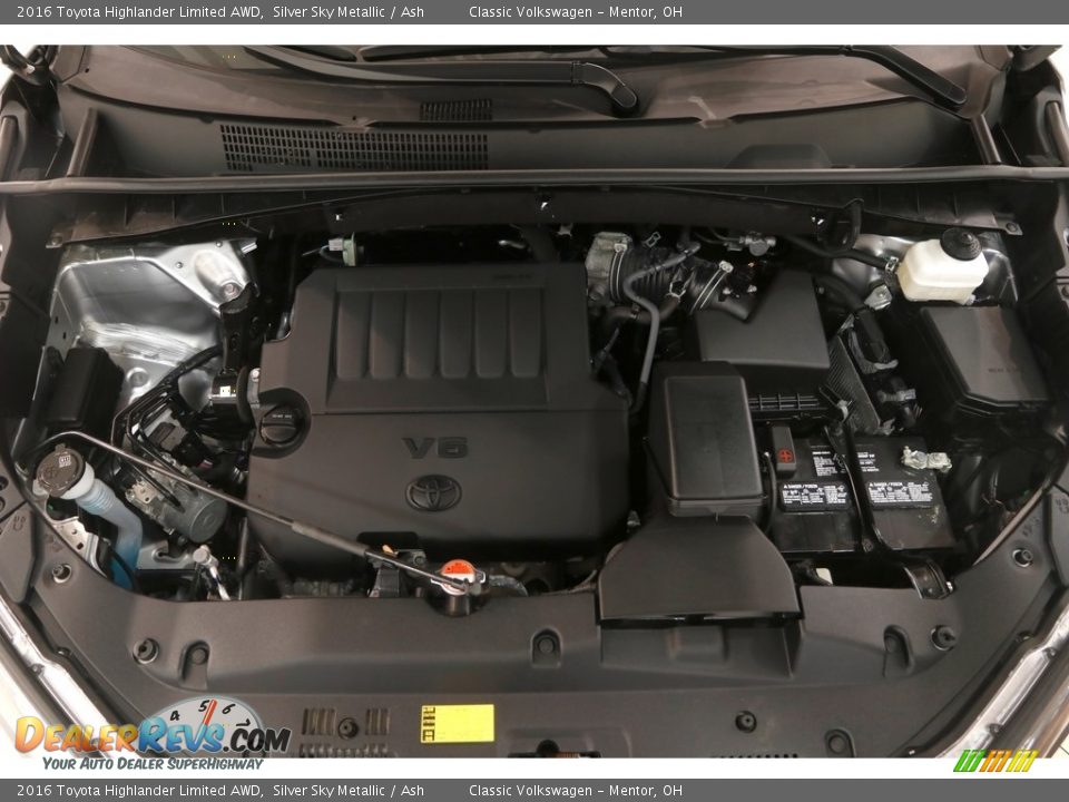 2016 Toyota Highlander Limited AWD Silver Sky Metallic / Ash Photo #22