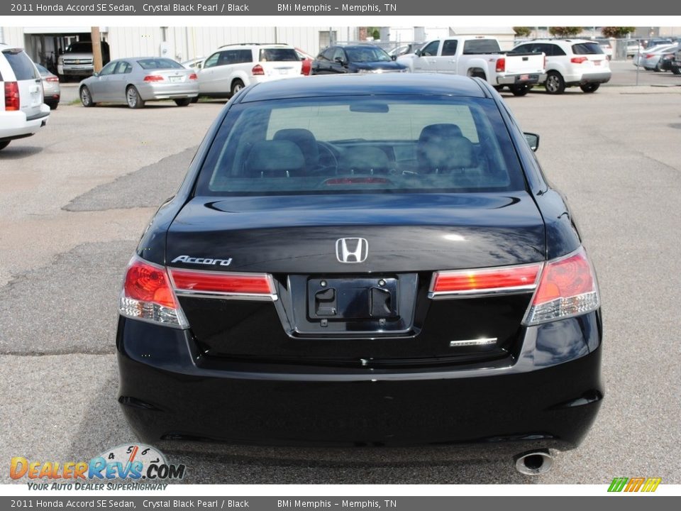 2011 Honda Accord SE Sedan Crystal Black Pearl / Black Photo #4