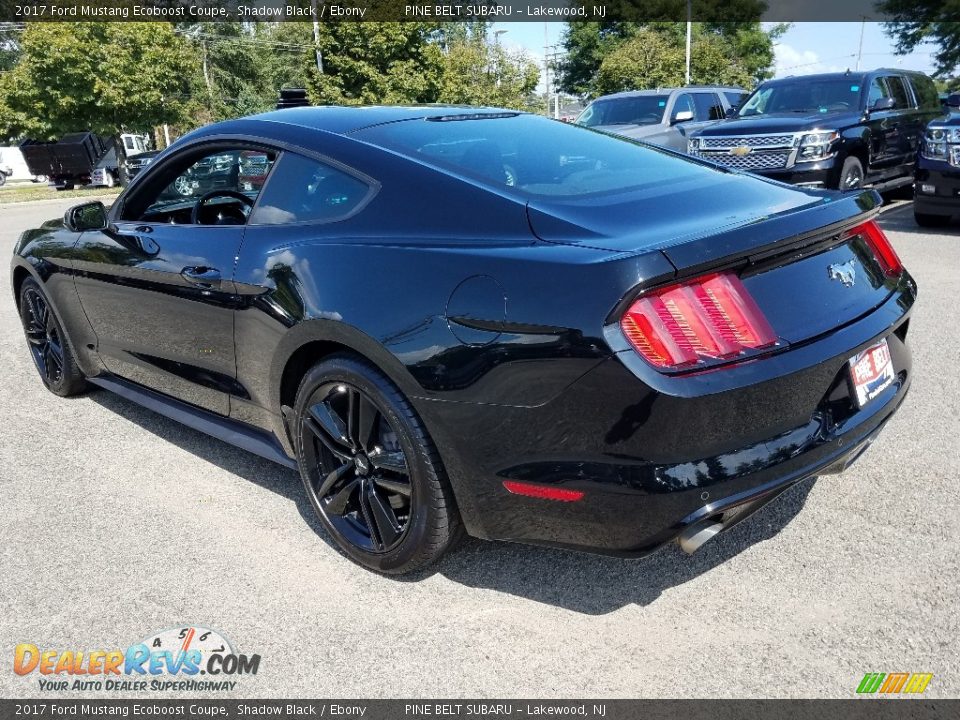 2017 Ford Mustang Ecoboost Coupe Shadow Black / Ebony Photo #5