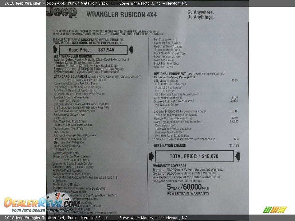 2018 Jeep Wrangler Rubicon 4x4 Punk'n Metallic / Black Photo #31