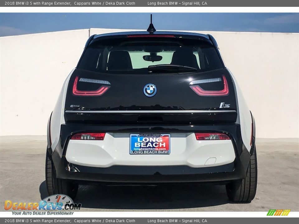 2018 BMW i3 S with Range Extender Capparis White / Deka Dark Cloth Photo #3
