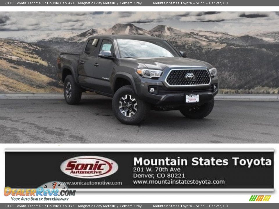 2018 Toyota Tacoma SR Double Cab 4x4 Magnetic Gray Metallic / Cement Gray Photo #1