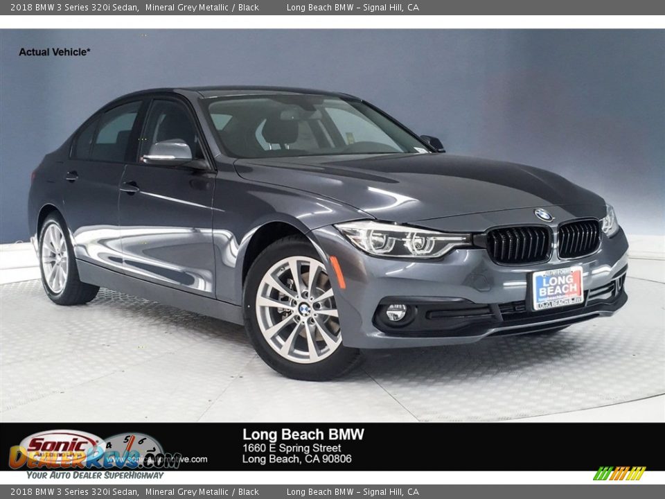 2018 BMW 3 Series 320i Sedan Mineral Grey Metallic / Black Photo #1