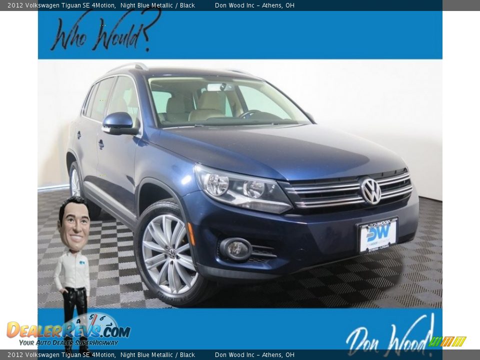 2012 Volkswagen Tiguan SE 4Motion Night Blue Metallic / Black Photo #1