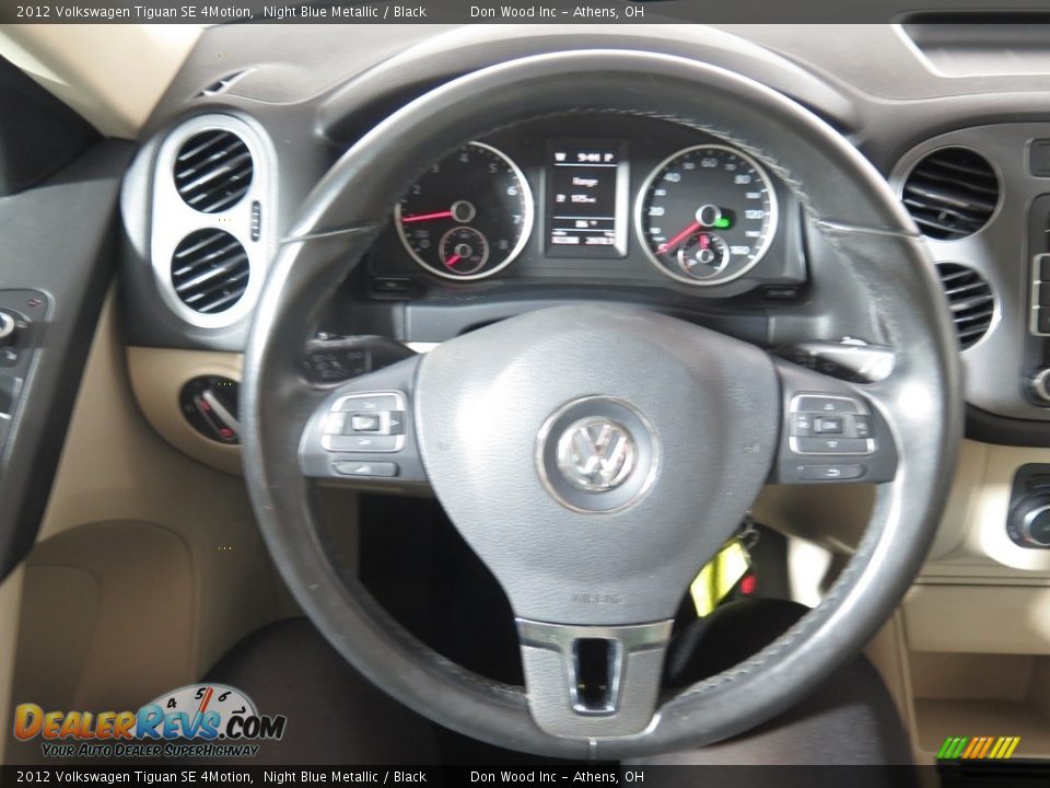 2012 Volkswagen Tiguan SE 4Motion Night Blue Metallic / Black Photo #9