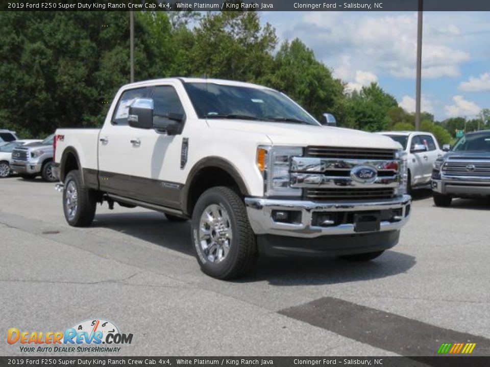 White Platinum 2019 Ford F250 Super Duty King Ranch Crew Cab 4x4 Photo #1