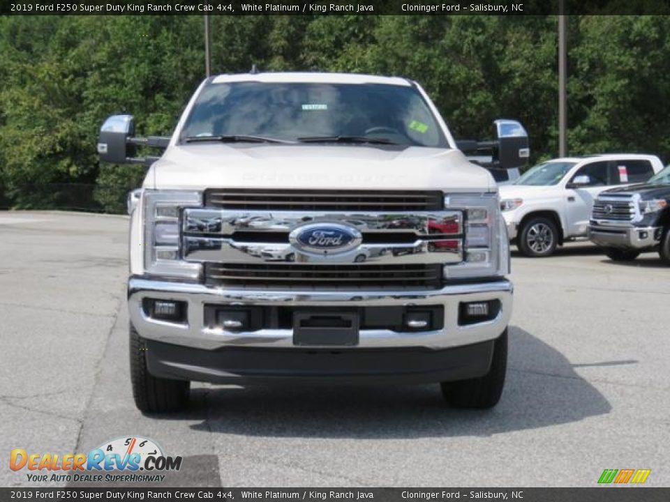 2019 Ford F250 Super Duty King Ranch Crew Cab 4x4 White Platinum / King Ranch Java Photo #2