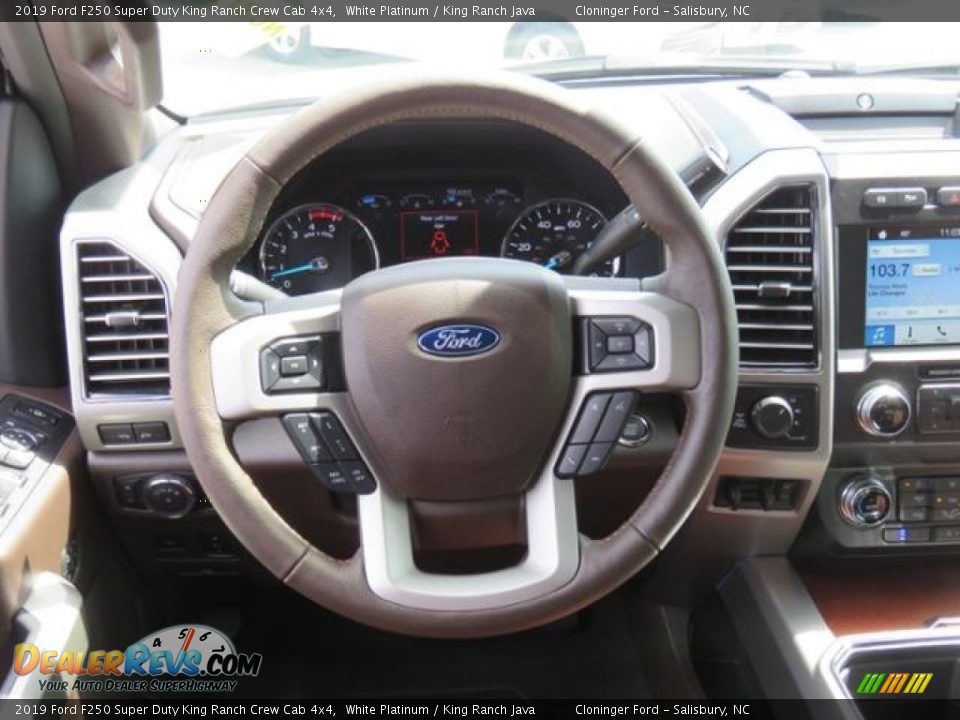 2019 Ford F250 Super Duty King Ranch Crew Cab 4x4 Steering Wheel Photo #5