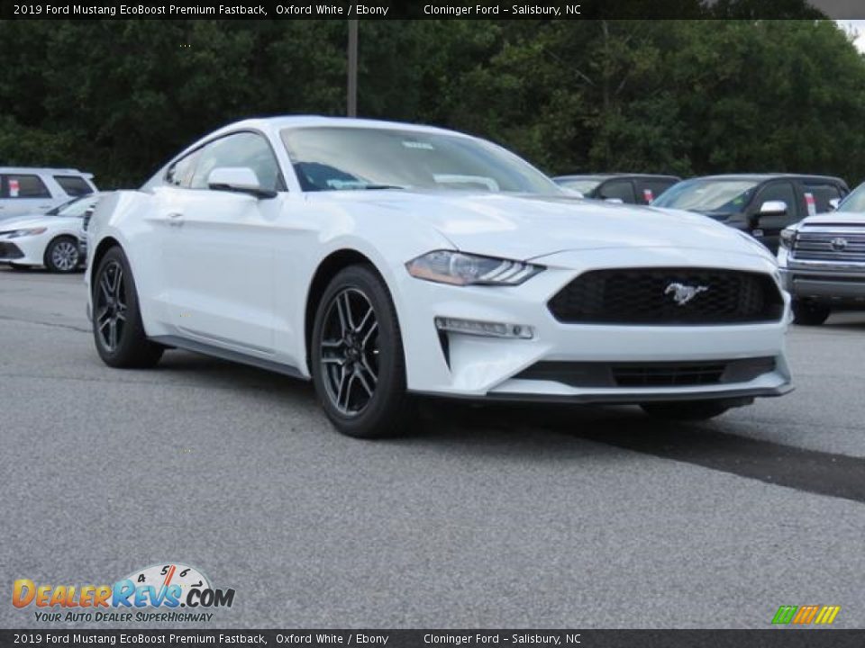 2019 Ford Mustang EcoBoost Premium Fastback Oxford White / Ebony Photo #1