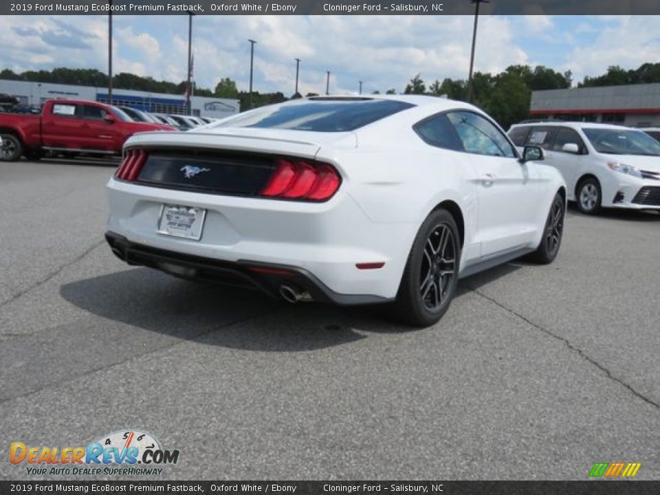 2019 Ford Mustang EcoBoost Premium Fastback Oxford White / Ebony Photo #22