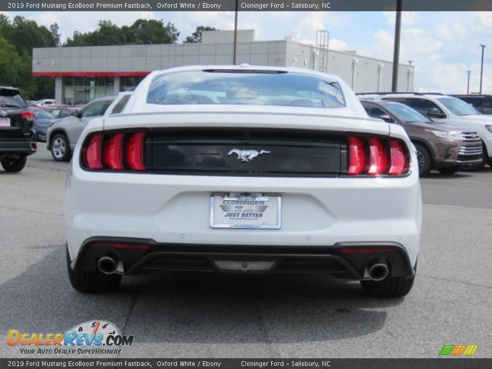 2019 Ford Mustang EcoBoost Premium Fastback Oxford White / Ebony Photo #23