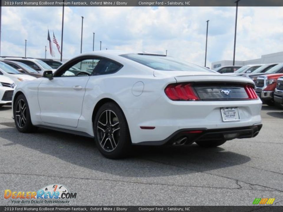 2019 Ford Mustang EcoBoost Premium Fastback Oxford White / Ebony Photo #24