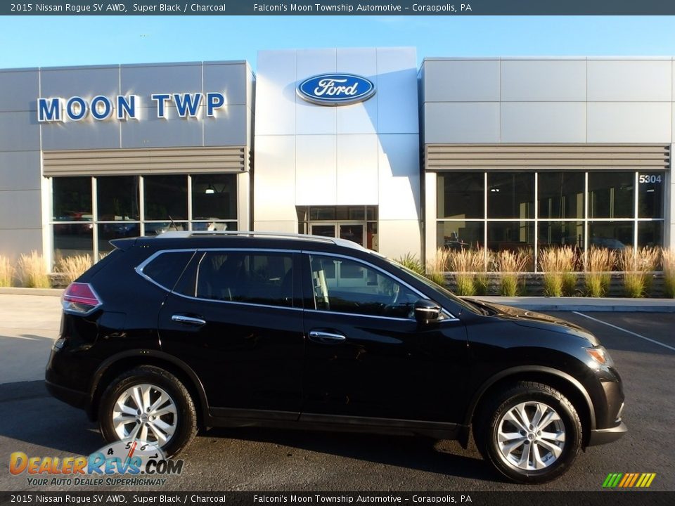 2015 Nissan Rogue SV AWD Super Black / Charcoal Photo #1