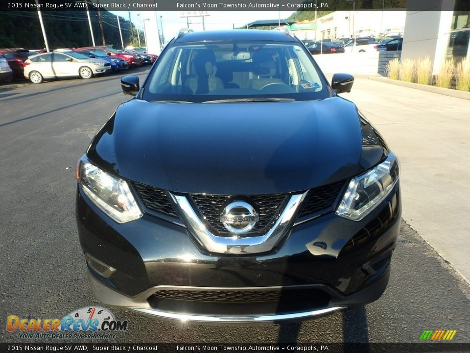 2015 Nissan Rogue SV AWD Super Black / Charcoal Photo #6