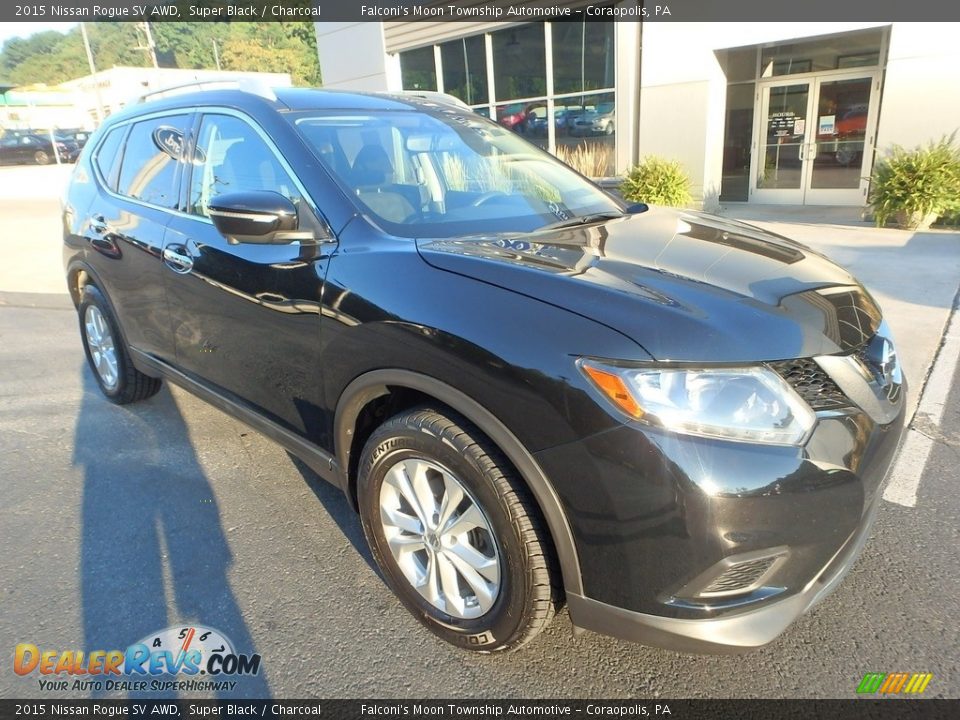 2015 Nissan Rogue SV AWD Super Black / Charcoal Photo #7