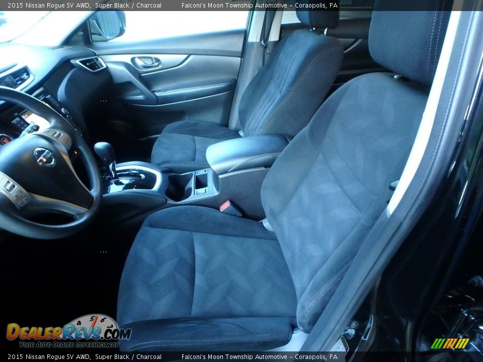 2015 Nissan Rogue SV AWD Super Black / Charcoal Photo #14