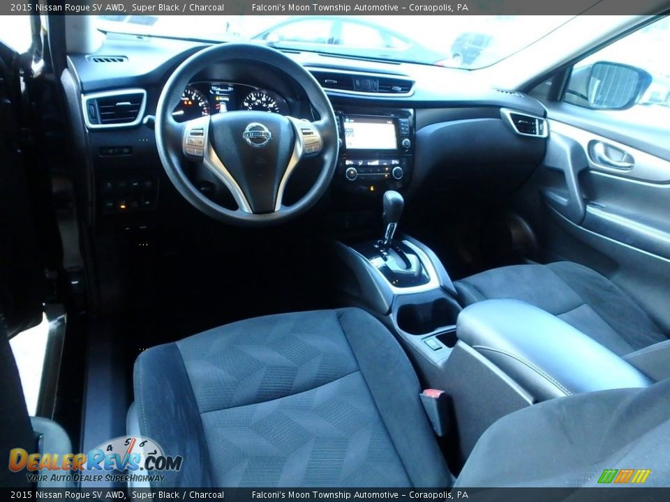 2015 Nissan Rogue SV AWD Super Black / Charcoal Photo #16